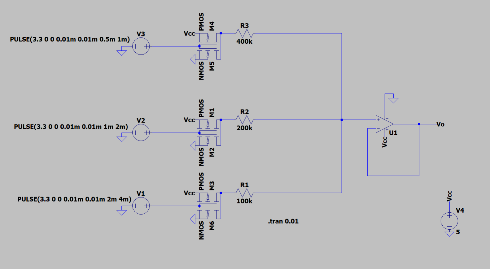 Weighted-Resistor DAC Schematic (Figure 1)