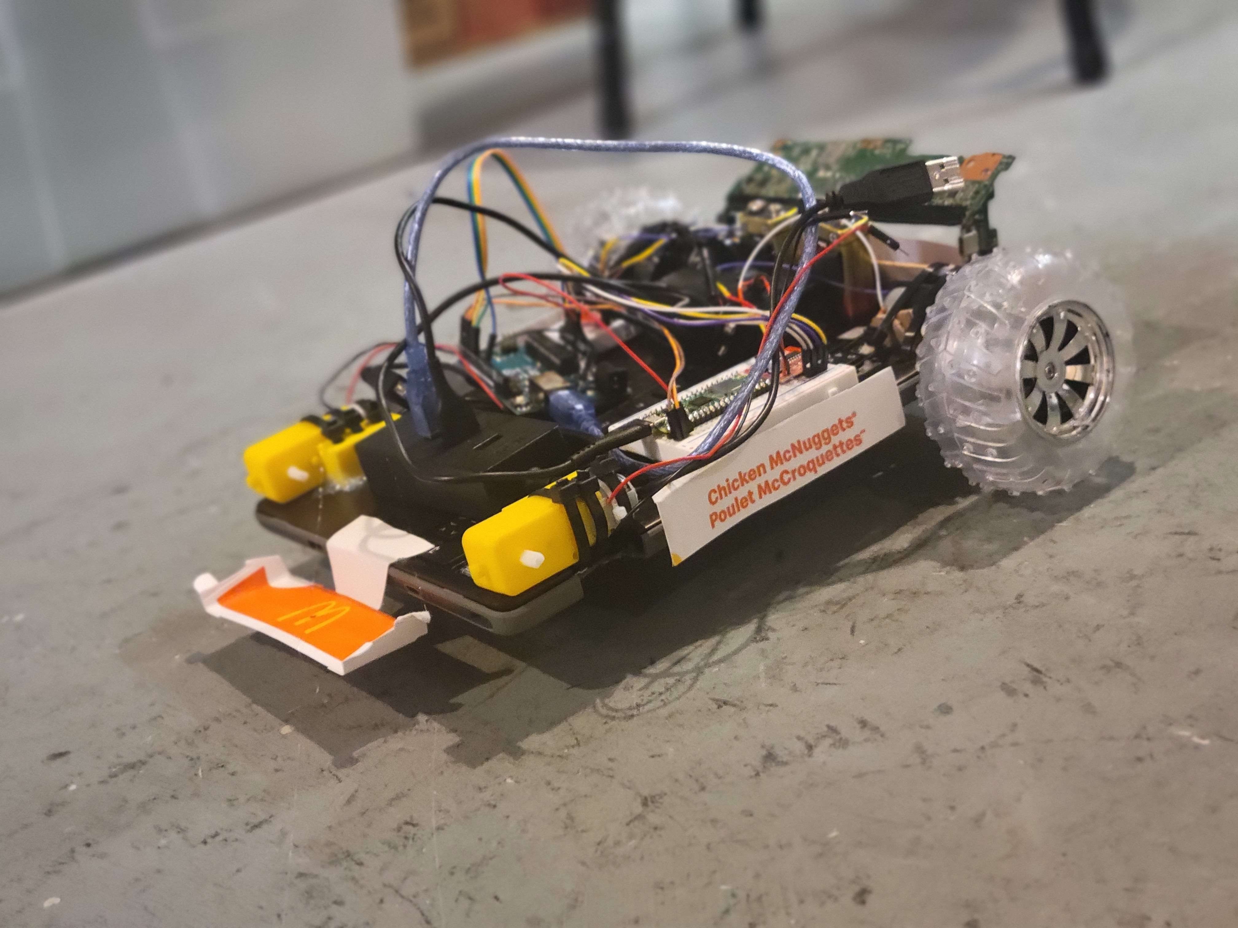 Rear View with RC Motors Mounted